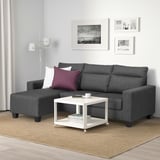 BOLLSTANÄS 3-seat sofa, with chaise longue/Skiftebo dark grey