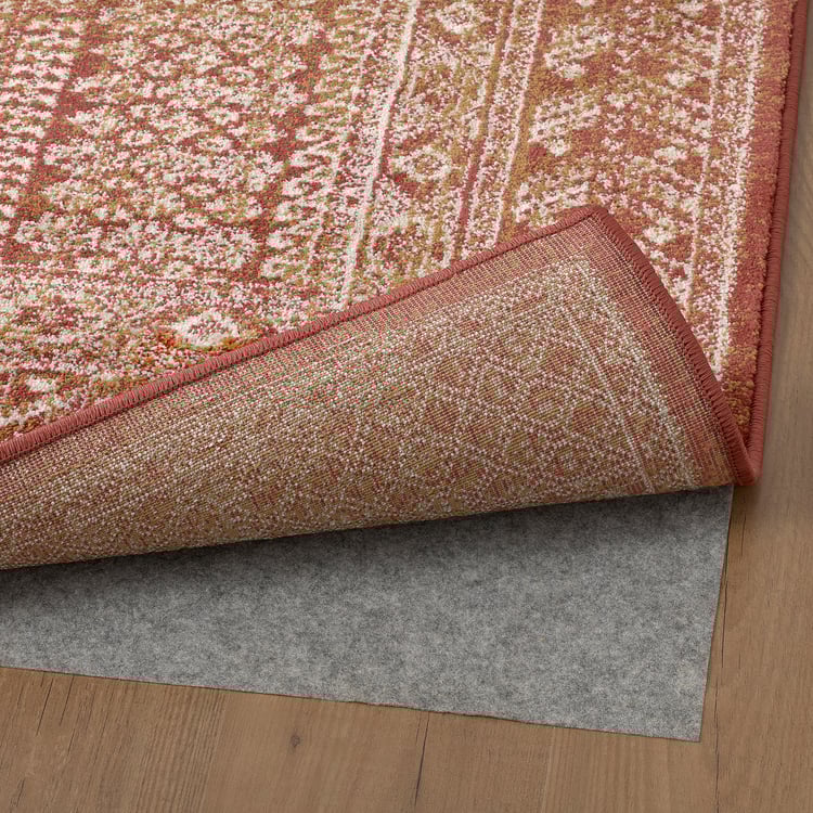 BORRIDSÖ rug, low pile, red/white, 200x300 cm - IKEA