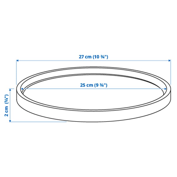 BOYSENBÄR Saucer, in/outdoor light grey, 27 cm