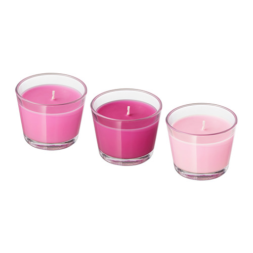 BRÄCKA Scented candle in glass IKEA