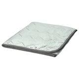 BRANDLILJA Duvet, cool, grey/stripe, 150x200 cm