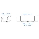 BROGRUND Thermostatic shower mixer, chrome-plated, 150 mm