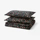 BRUDKRUSBÄR Duvet cover and 2 pillowcases, black multicolour/floral pattern, 240x220/50x80 cm