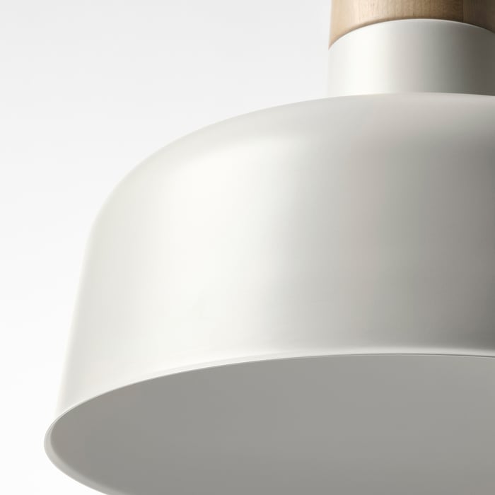 BUNKEFLO pendant lamp, white/birch, 36 cm IKEA