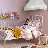 BUSENKEL Duvet cover and pillowcase, ballerina pattern pink/white, 150x200/50x80 cm