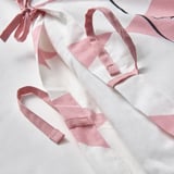 BUSENKEL Duvet cover and pillowcase, ballerina pattern pink/white, 150x200/50x80 cm