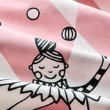 BUSENKEL Duvet cover and pillowcase, ballerina pattern pink/white, 150x200/50x80 cm