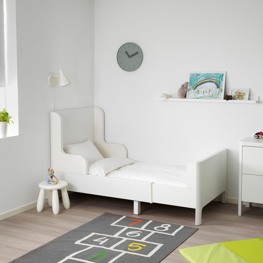 Buy BUSUNGE Extendable Bed, White Online UAE IKEA