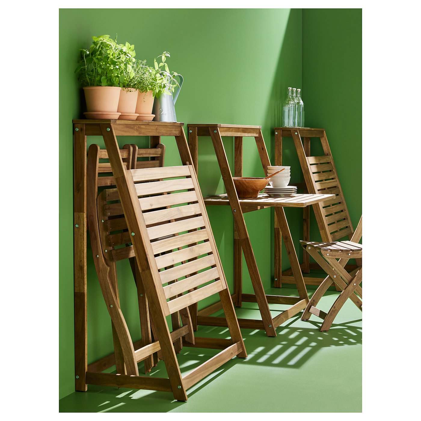 DJUPÖN folding table, brown - IKEA