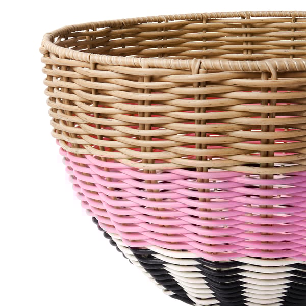 DJURTRÄNARE Basket, beige/pink, 32x19 cm