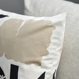 DRABOR Cushion cover, black/light beige, 50x50 cm