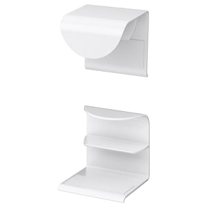 DRAGSMARK knobs handle, white aluminium, rounded grip, clip-on, modern design.