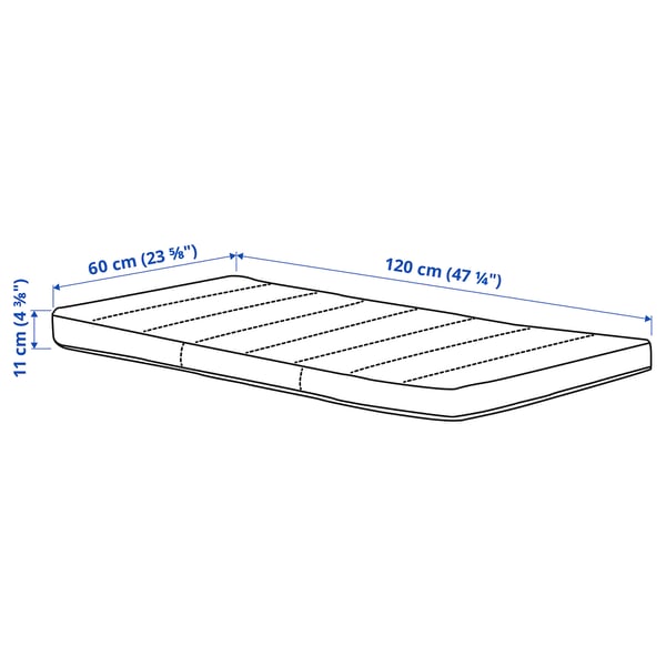 DRÖMMANDE Pocket spring mattress for cot, 60x120x11 cm