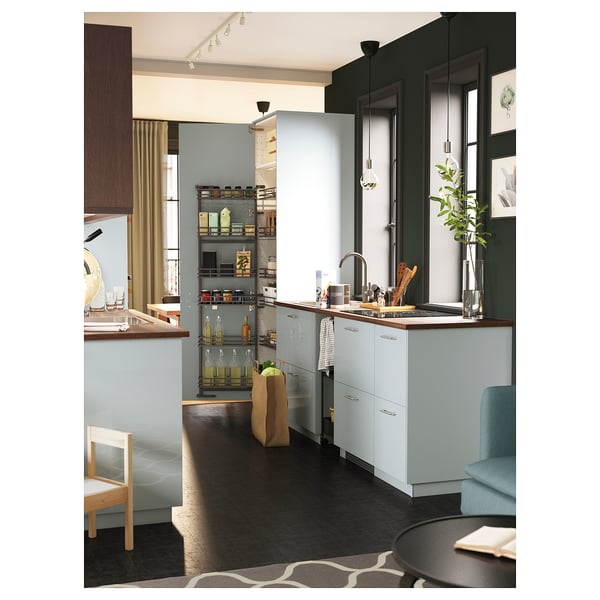 EKBACKEN Worktop, brown walnut effect/laminate, 246x2.8 cm