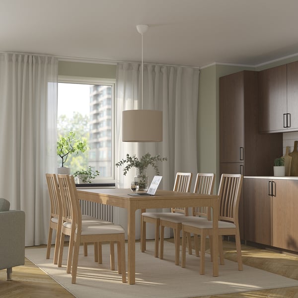 EKEDALEN Extendable table, oak, 180/240x90 cm
