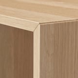 EKET Cabinet combination with feet, white/stained oak effect light grey-blue, 70x35x72 cm