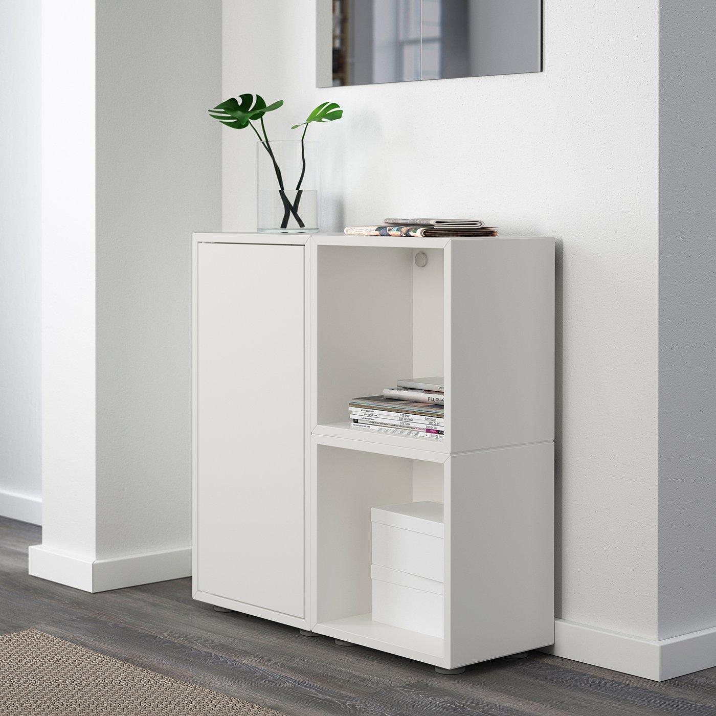 EKET cabinet combination with feet, white, 70x35x72 cm - IKEA