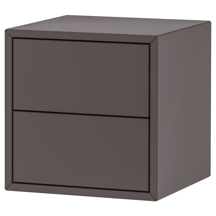 EKET with 2 drawers, dark grey, 35x35x35 cm IKEA