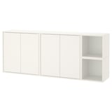 EKET Wall-mounted cabinet combination, white, 175x35x70 cm