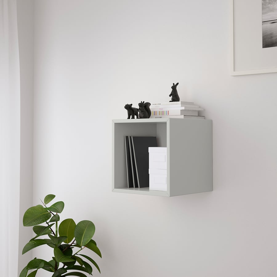EKET Wallmounted shelving unit, light grey, 35x35x35 cm IKEA