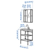 ENHET Bathroom, anthracite, 64x43x87 cm