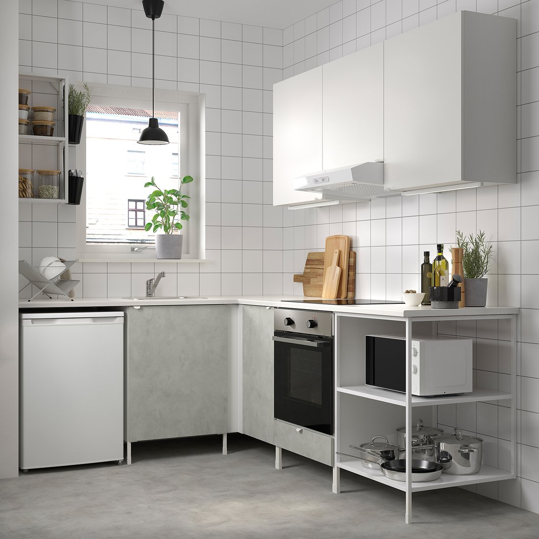ENHET مطبخ زاوية IKEA