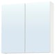 ENHET Mirror cabinet with doors, white, 80x17x75 cm