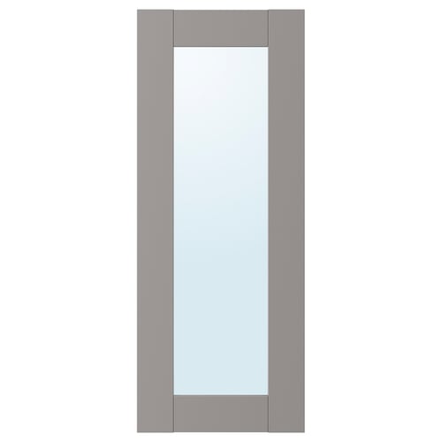ENHET gray-framed bathroom mirror with sleek design.