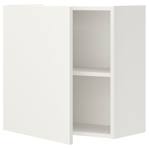 ENHET white wall cabinet with single shelf, minimalist design.