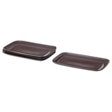 FÄRGKLAR Plate, glossy brown, 30x18 cm
