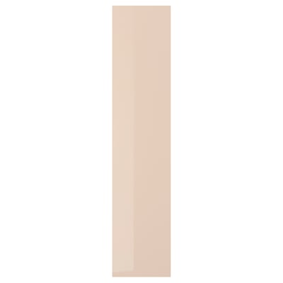 FARDAL Door with hinges, high-gloss light orange, 50x229 cm