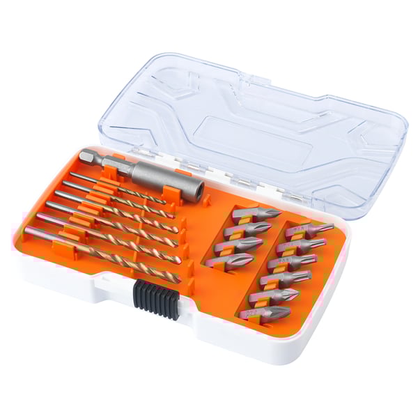 FIXA 17piece screwdriver bit set, dark grey IKEA