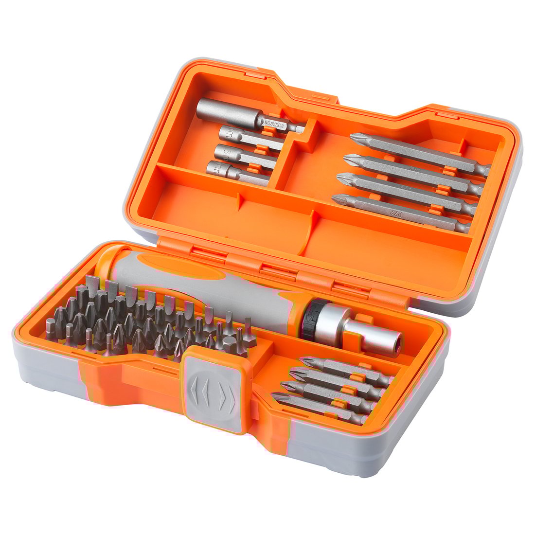 FIXA 53-piece screwdriver bit set - dark grey - IKEA