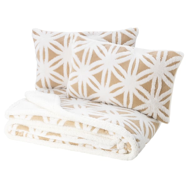 Buy Fjallarv Bedspread And 2 Cushion Covers White Beige Online