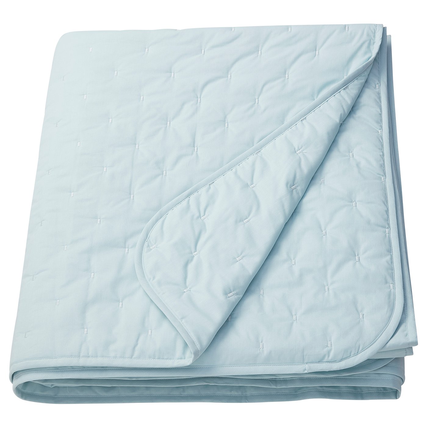 FJÄLLKLOCKA Bedspread, light blue, 260x250 cm IKEA