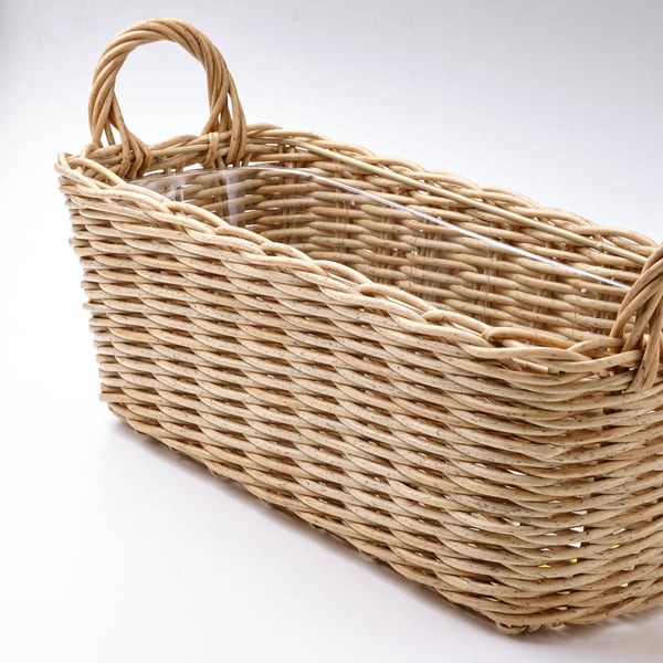 FLODBJÖRK Flower box, in/outdoor light grey-brown, 54x21 cm