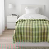 FRÖDD Throw, green/stripe, 130x180 cm
