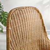 FRYKSÅS Armchair and footstool, rattan/Risane natural