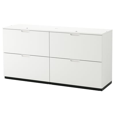 GALANT Storage combination with filing, white, 160x80 cm