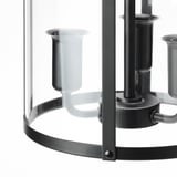 GALJON Pendant lamp, black/transparent glass, 25 cm