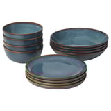 GLADELIG 12-piece service, blue