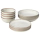 GLADELIG 12-piece service, grey
