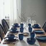 GLADELIG 18-piece service, blue