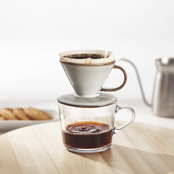 GLADELIG Coffee filter, ceramic/beige