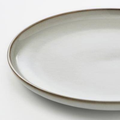 GLADELIG Plate, grey, 25 cm