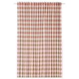 GLANSHAGTORN Curtain, 1 piece, orange white/blue, 300x300 cm