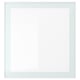 GLASSVIK Glass door, white/light green frosted glass, 60x64 cm