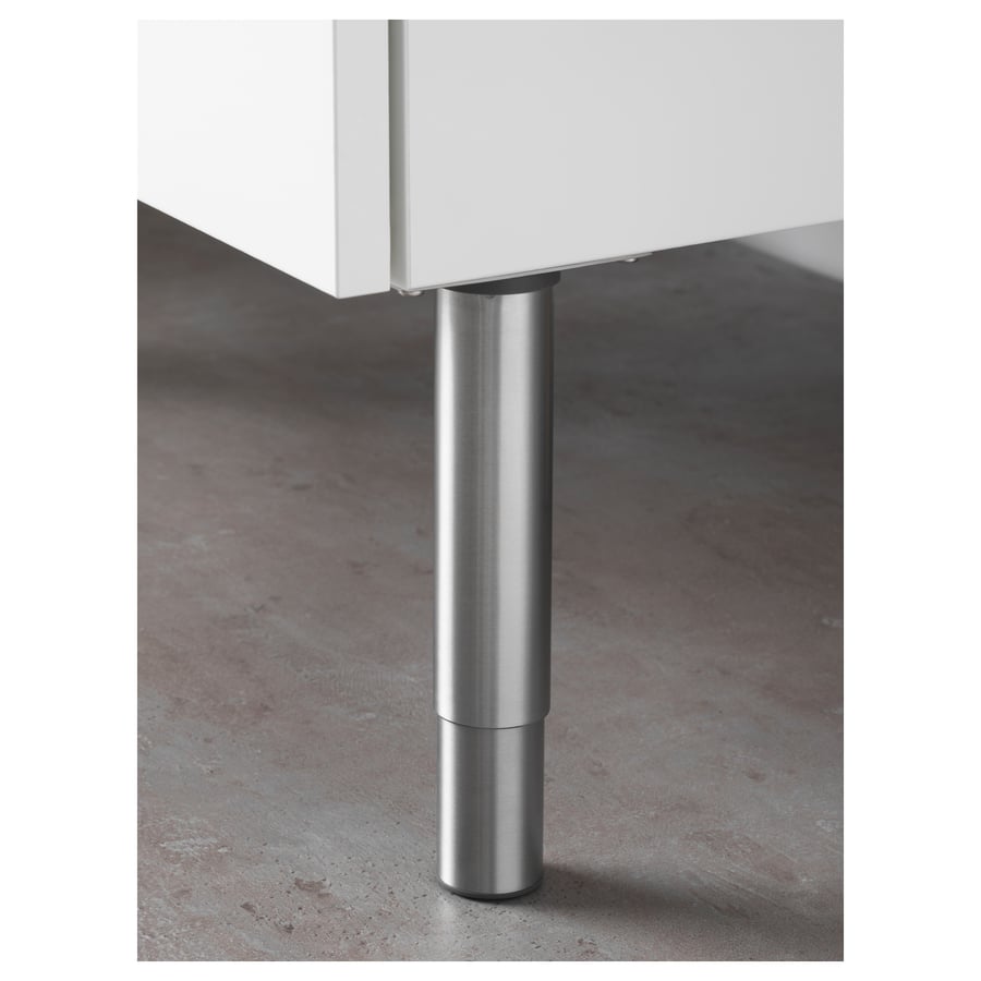 leg, round/stainless steel, 15/25 cm IKEA