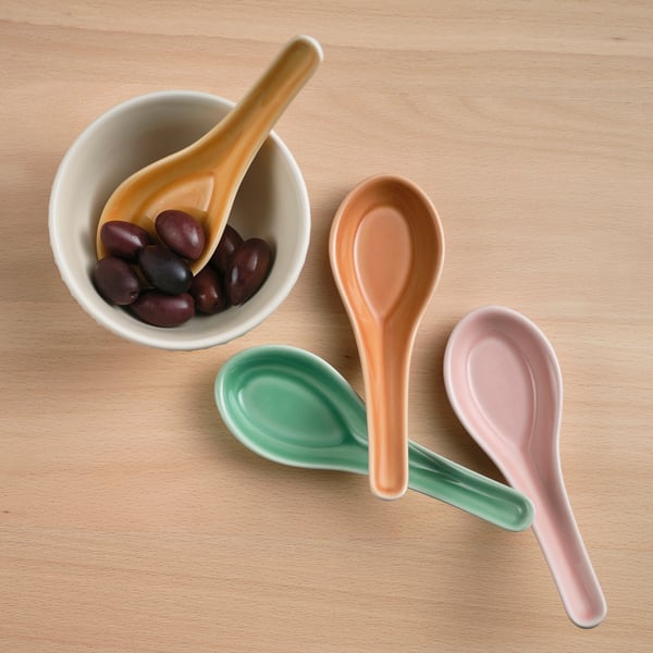 GRÄSAND Spoon, mixed colours, 13 cm