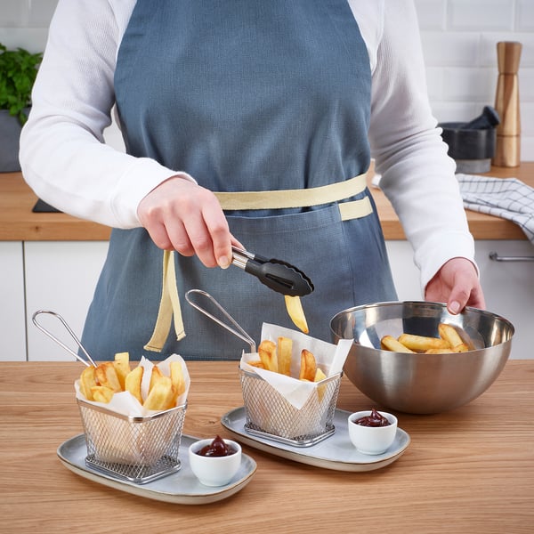 GRILLTIDER Serving basket, stainless steel IKEA